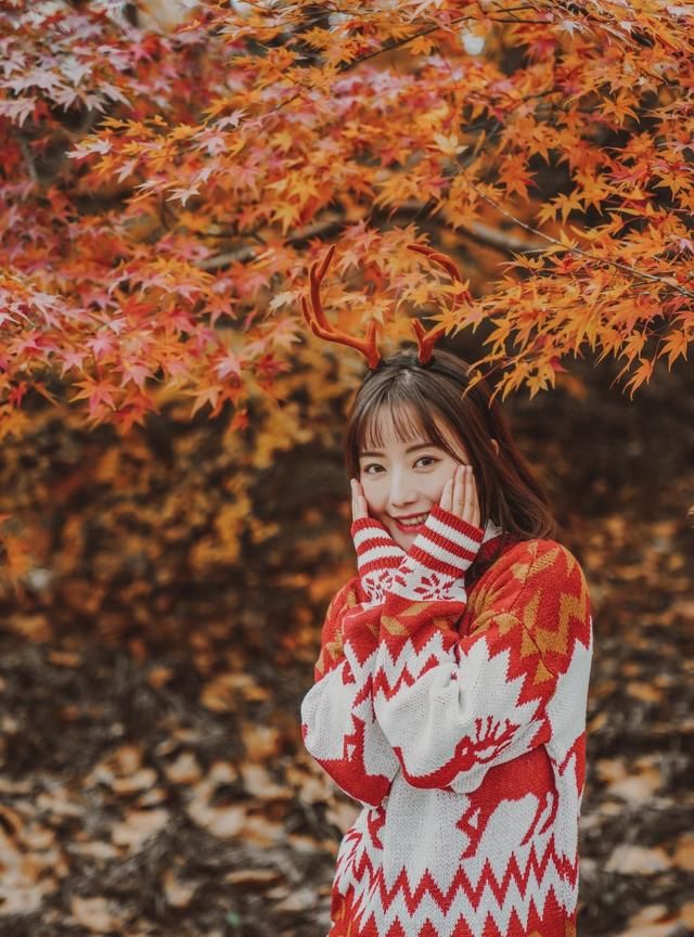 枫叶景色美如画,枫叶人像拍摄的6种拍法,新手也能学会