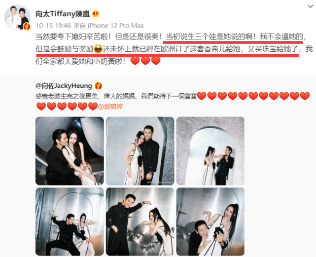 向太点赞郭碧婷没有妈妈动态，也认为郭碧婷嫁得不是向佐而是她