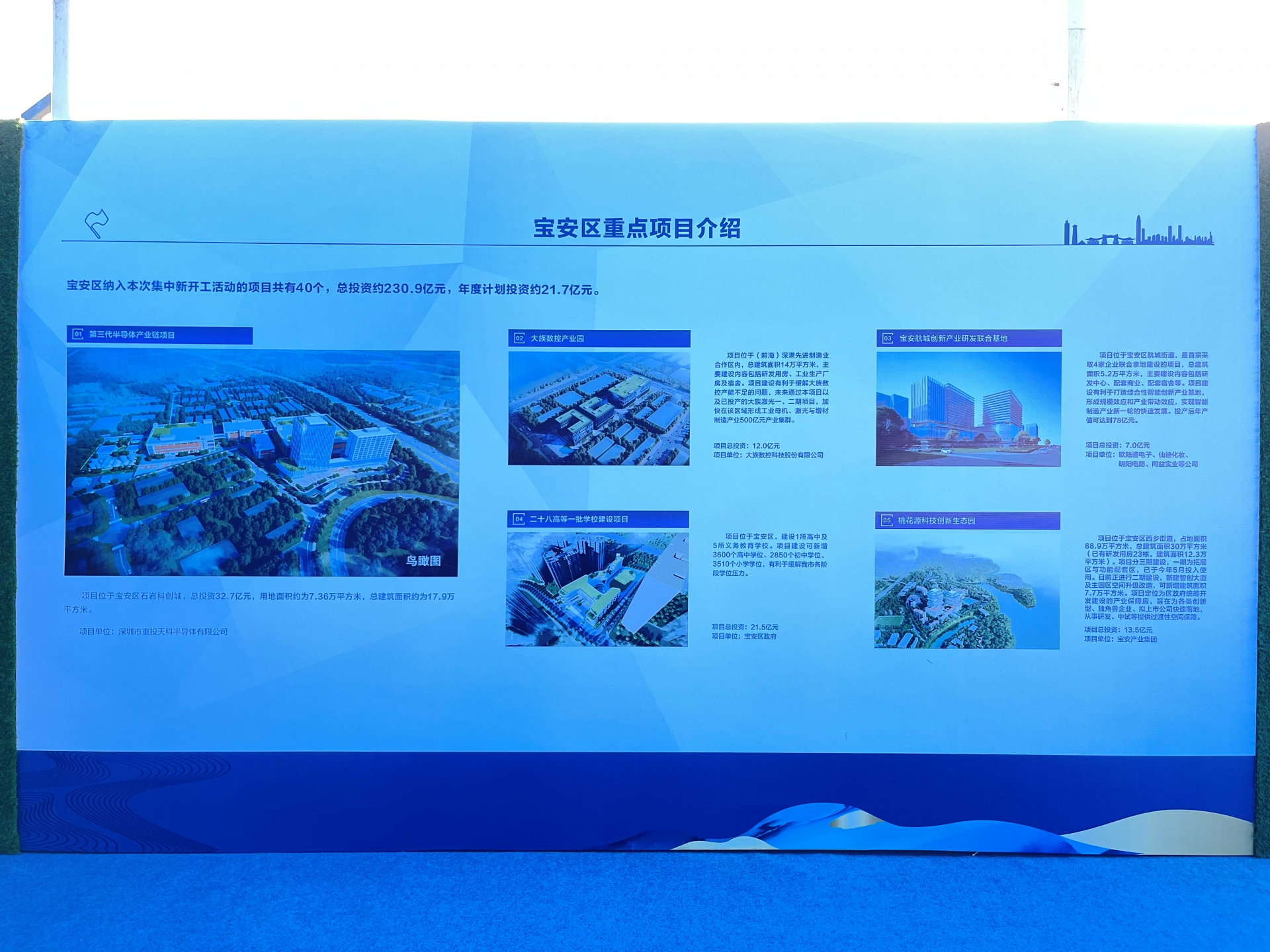 各区重点项目介绍现场展板.深圳特区报记者 周红声 摄