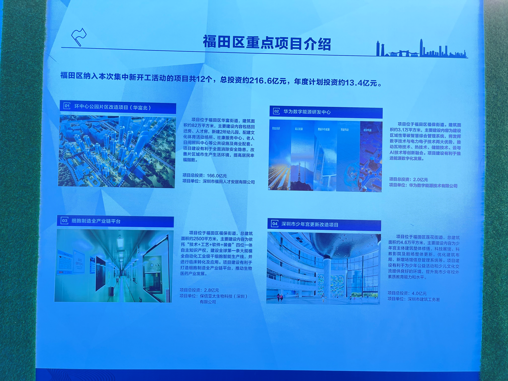 各区重点项目介绍现场展板.深圳特区报记者&nbsp;周红声&nbsp;摄