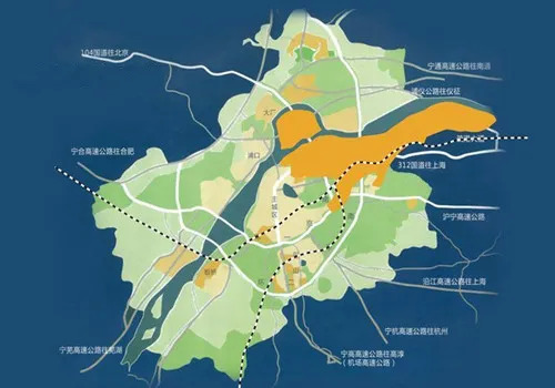 栖霞区地理区位示意图