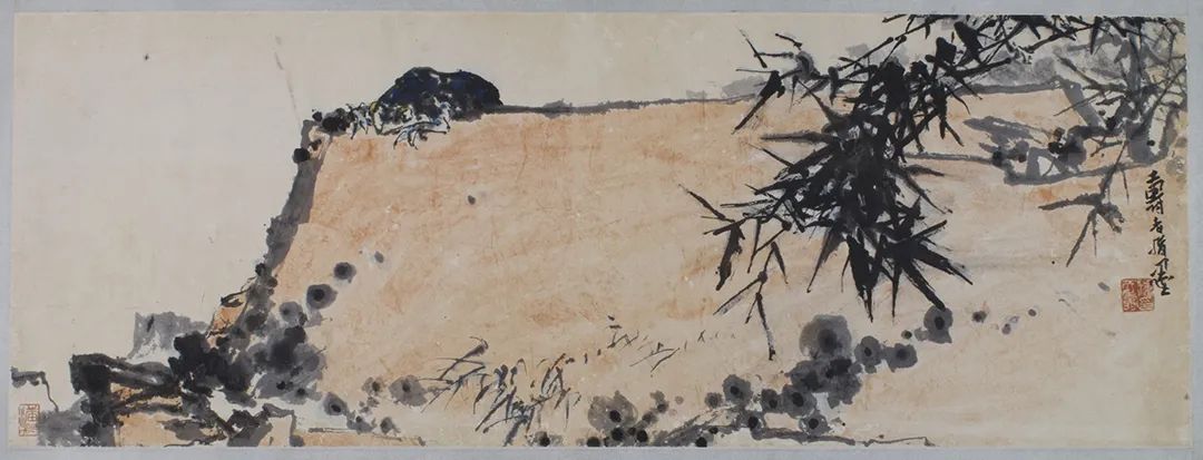 潘天寿指墨蛙石图 浙江省博物馆藏龙榆生(1903—1966)与夏承焘,唐圭璋