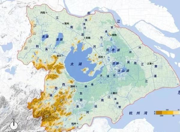 太湖流域地势图