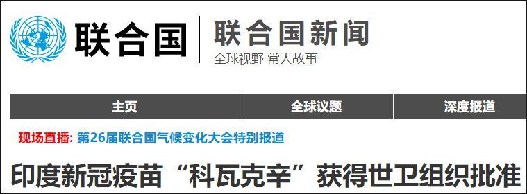 联合国新闻网截图