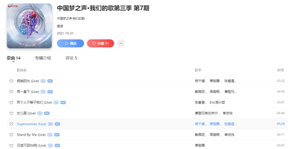 《我们的歌3》第七期同步音频上线酷狗，网友表示“神仙打架！”休闲区蓝鸢梦想 - Www.slyday.coM
