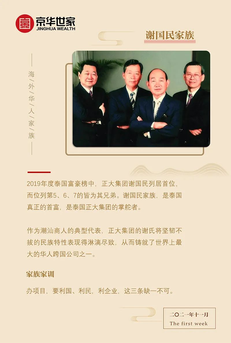 家族札记海外华人家族谢国民家族