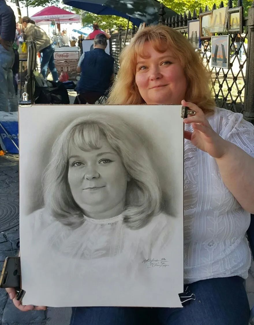 每幅1小时逼真似照片67网友这是我见过最写实的街头画像