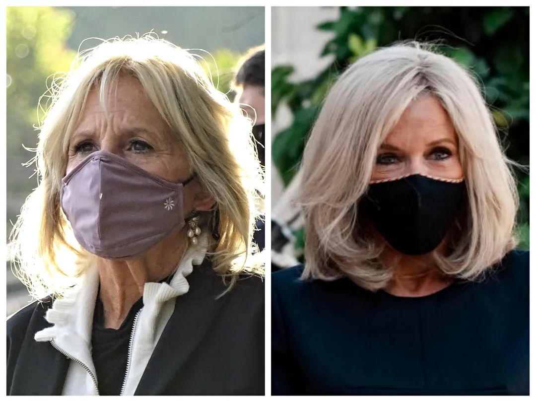 拜登、马克龙夫人同框撞脸！同样当老师二婚嫁总统，衣品却差很多？休闲区蓝鸢梦想 - Www.slyday.coM