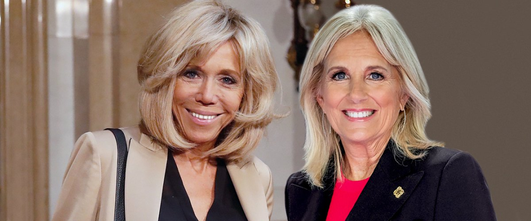 拜登、马克龙夫人同框撞脸！同样当老师二婚嫁总统，衣品却差很多？休闲区蓝鸢梦想 - Www.slyday.coM