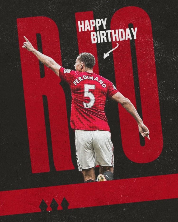 曼联官方祝费迪南德43岁生日快乐曾助红魔6度问鼎英超