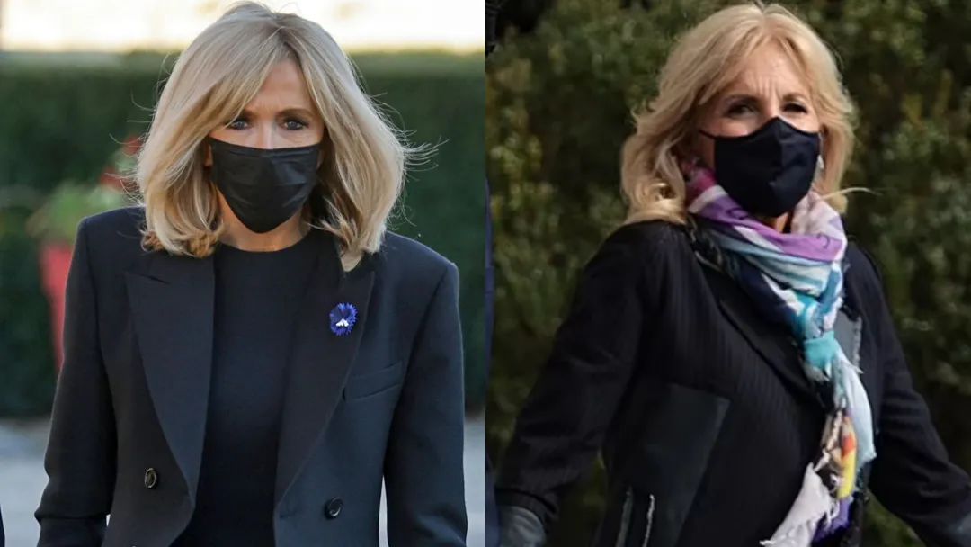 拜登、马克龙夫人同框撞脸！同样当老师二婚嫁总统，衣品却差很多？休闲区蓝鸢梦想 - Www.slyday.coM