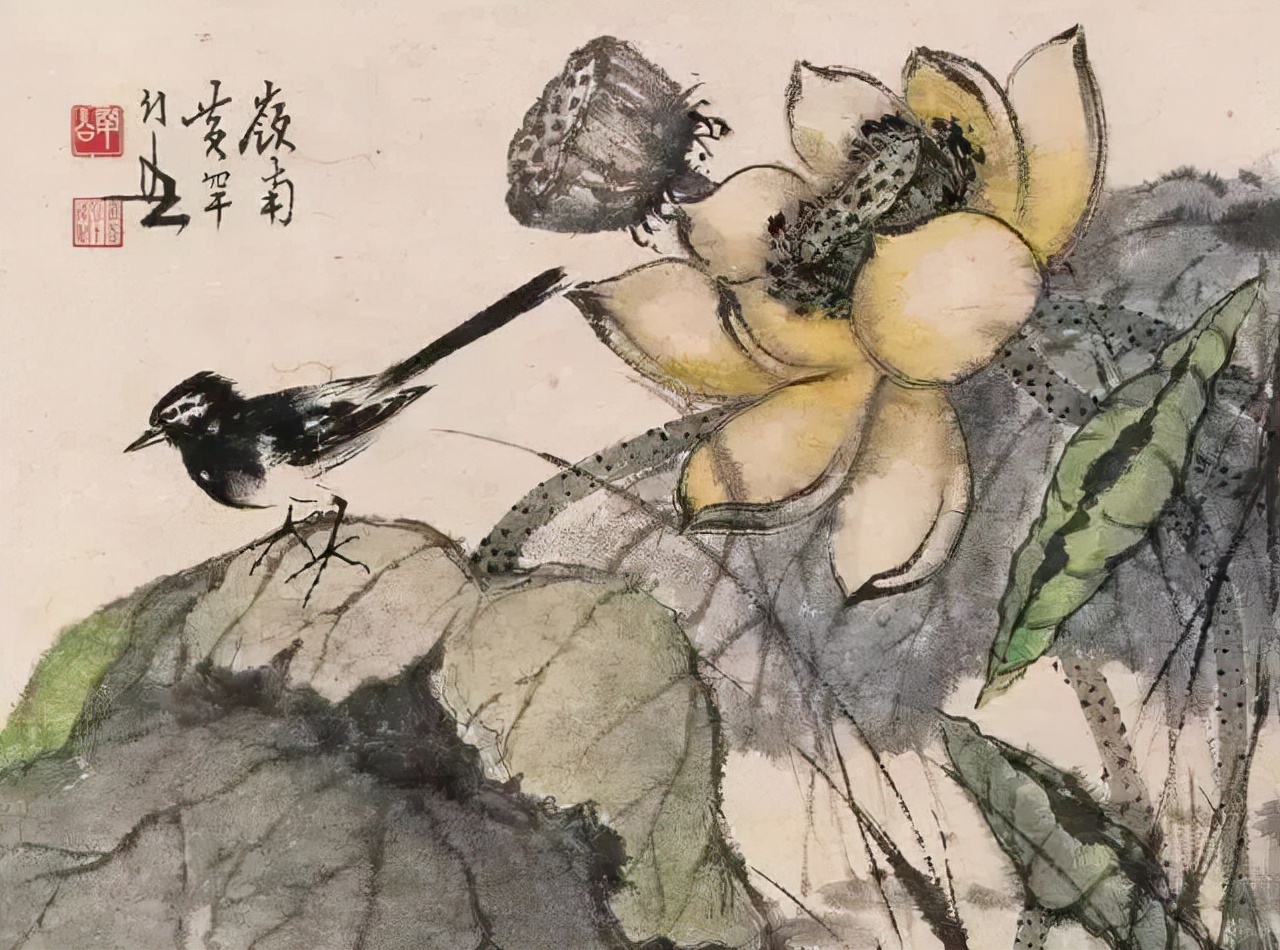 岭南画派大师黄幻吾画的荷花,栩栩如生|黄幻吾|画派|荷花_新浪新闻