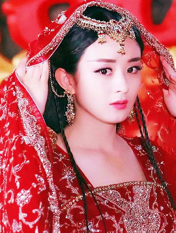 赵丽颖红色古装惊艳了谁的时光成了谁的执念入了谁的梦