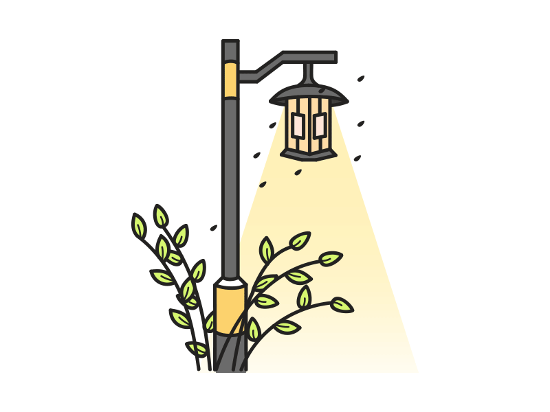 路灯给予了它仅有的温柔.在夜凉如水的晚上,才是质朴真诚的轻唤.