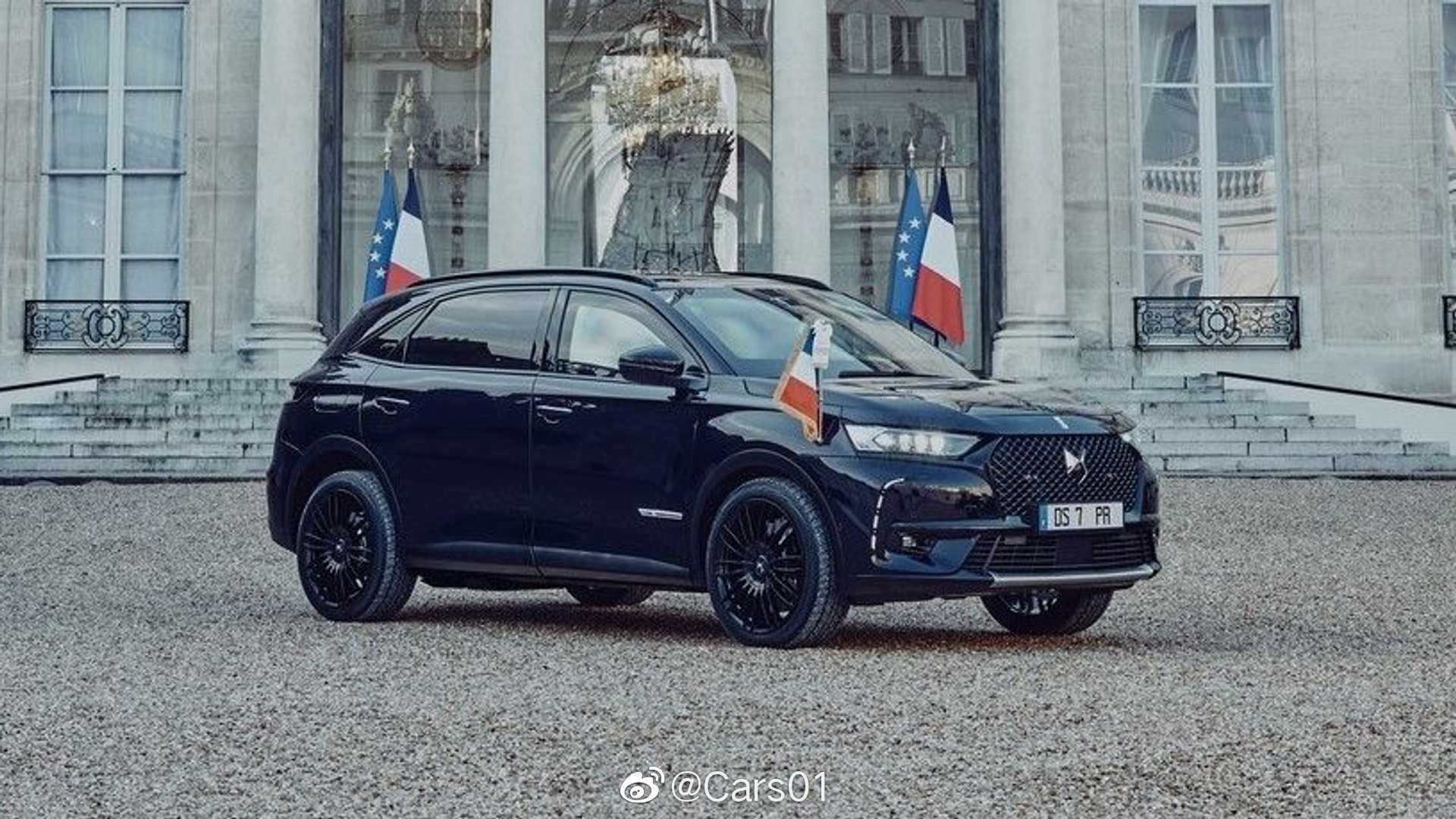 法国总统马克龙新座驾ds 7 crossback 07lysée发布亮相