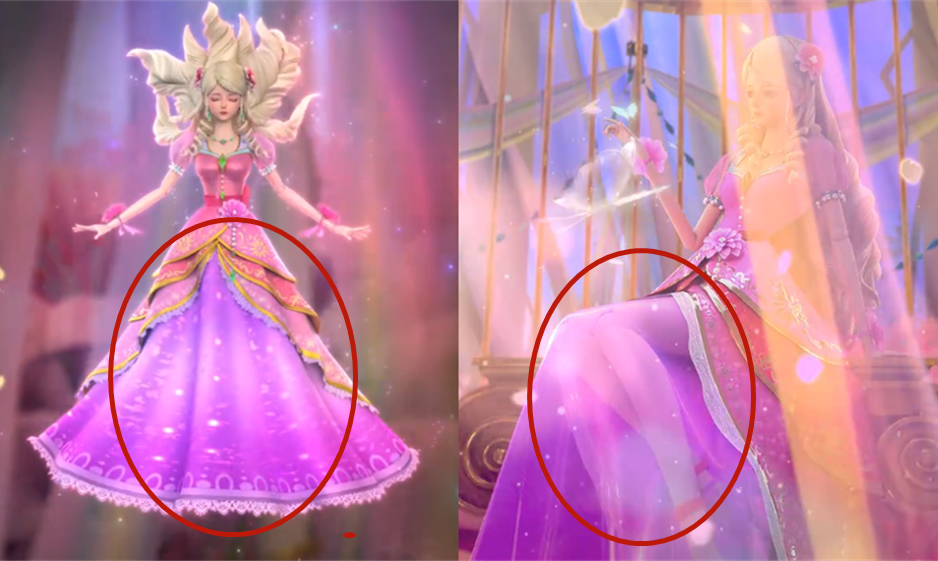 在叶罗丽第六季出现的生命之母灵公主,那时身着粉色轻纱裙摆的她一