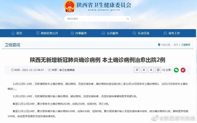 陕西无新增新冠肺炎确诊病例，陕西本土确诊病例治愈出院2例休闲区蓝鸢梦想 - Www.slyday.coM