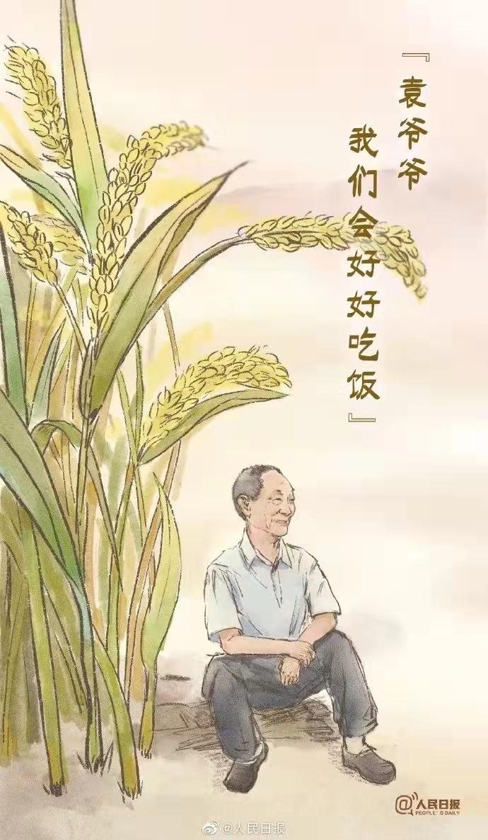 袁爷爷灵骨安放现场,碗上的字令人动容:愿天下人都有饱饭吃|袁隆平