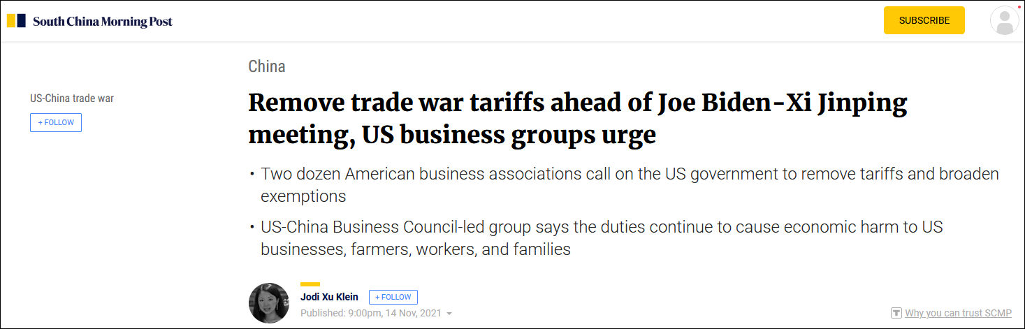 中美元首会晤前，美24家商会行会就对华关税联名上书休闲区蓝鸢梦想 - Www.slyday.coM