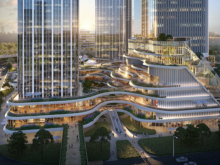 一根烟囱蜕变为五朵金花上海浦东金桥城市副中心正式启动