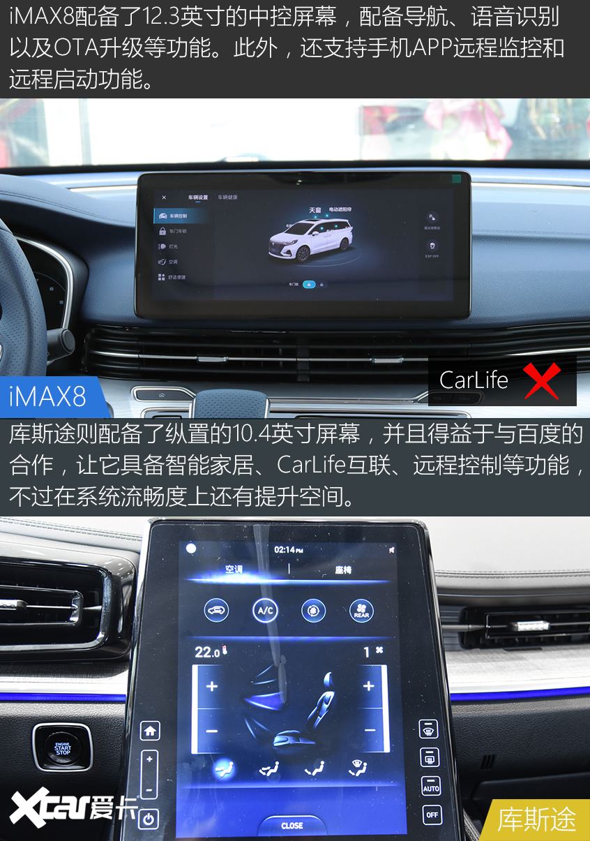 iMAX8对比库斯途 自主与韩系你Pick谁？