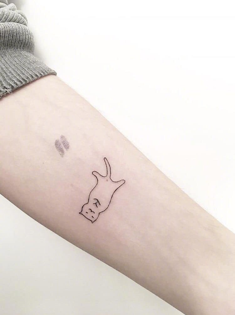 超可爱的猫纹身