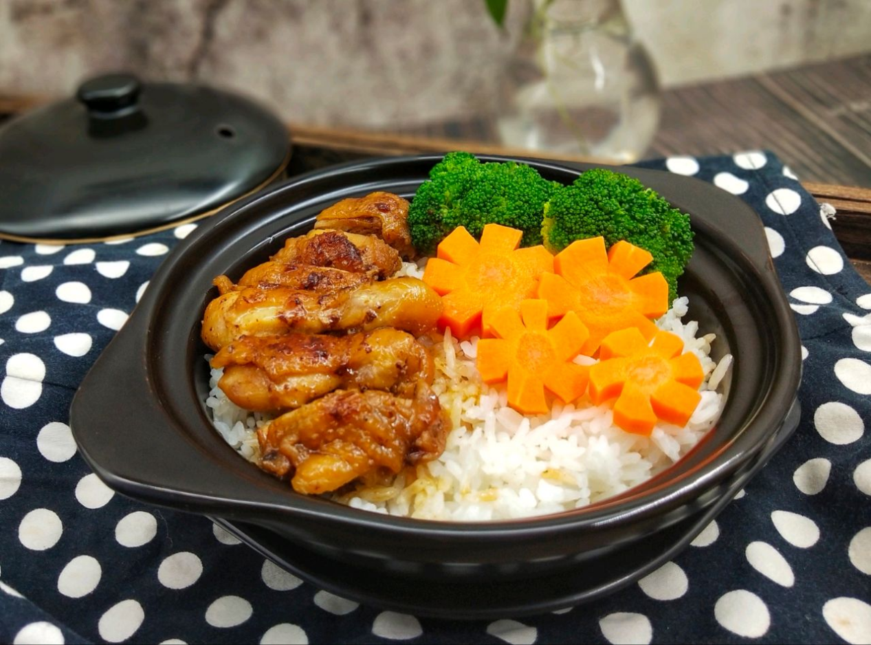 简易版蜜汁照烧鸡腿饭自己做的不比买的差家人都爱吃