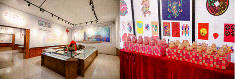 （邮驿文化主题邮局邮票展览馆内部展厅，企业供图，央广网发）