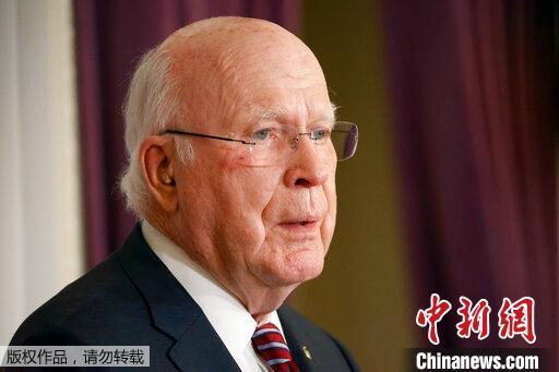 资料图:美国佛蒙特州民主党国会参议员利希。