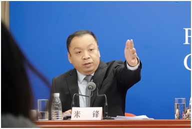 国家卫健委新闻发言人,宣传司副司长米锋 香港经济导报记者邢宝华摄