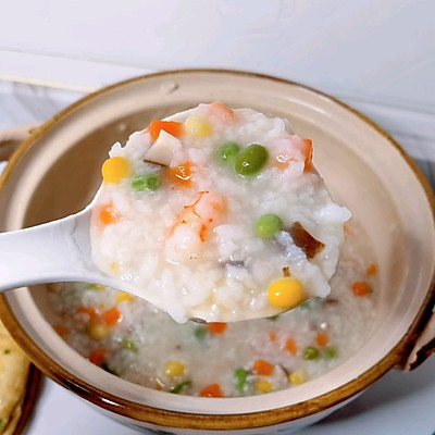 虾仁蔬菜粥