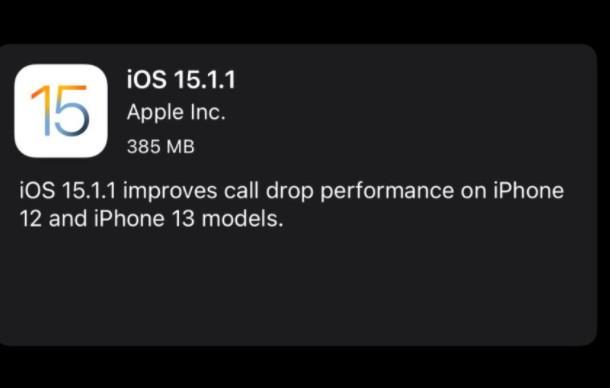 iPhone推送iOS 15.1.1版本 修复通话问题休闲区蓝鸢梦想 - Www.slyday.coM
