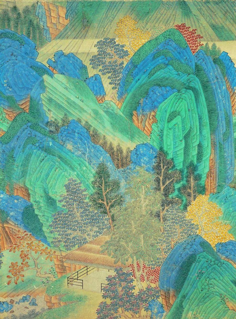 鉴赏仇英浔阳送别图色彩鲜明装饰意味浓