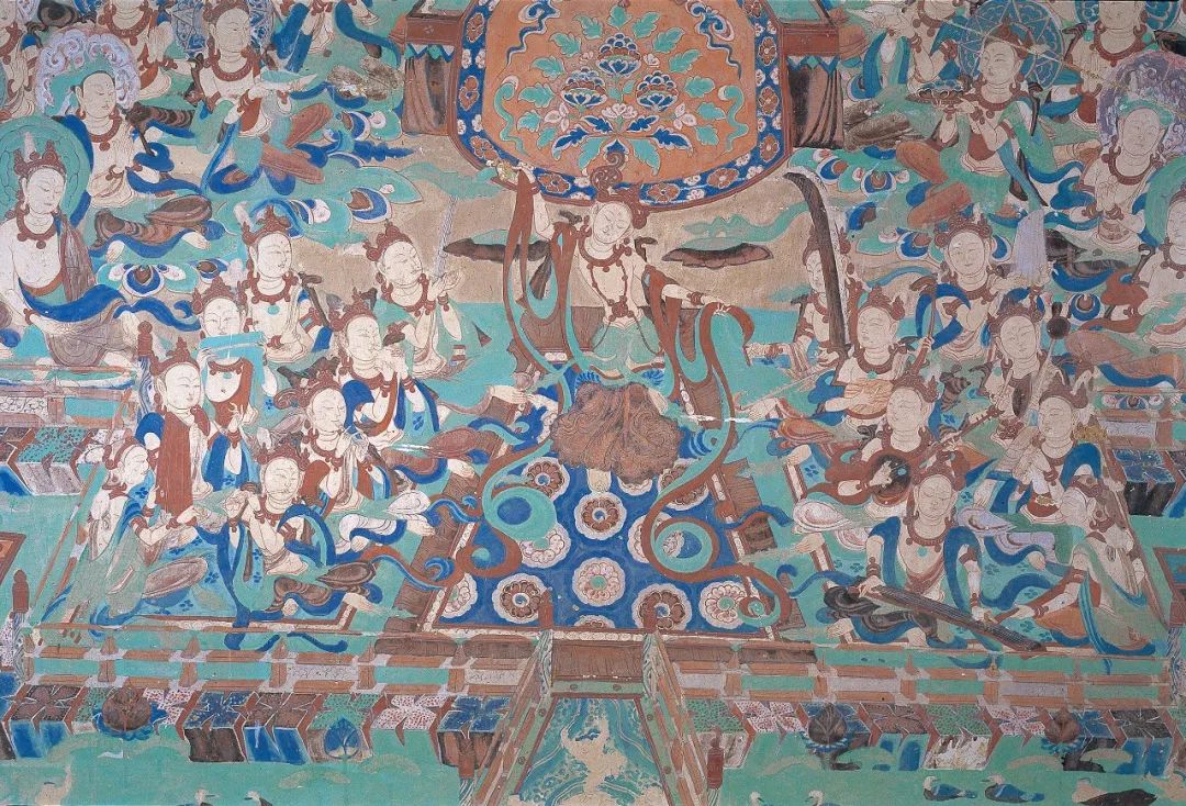 莫高窟第 172 窟初唐 舞乐图 莫高窟第220窟敦煌乐舞研究专家郑汝中