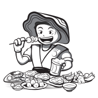 ip图案,原木色的桌椅,每一处都是精心设计,给食客带来舒适的聚餐氛围!