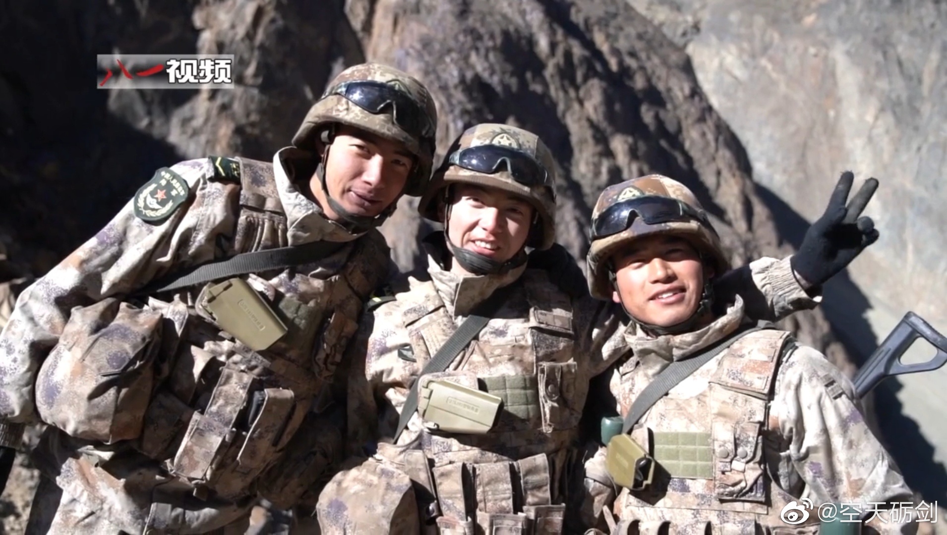 驻守在加勒万河谷的战士