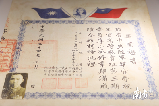 一张黄埔军校学员的毕业证