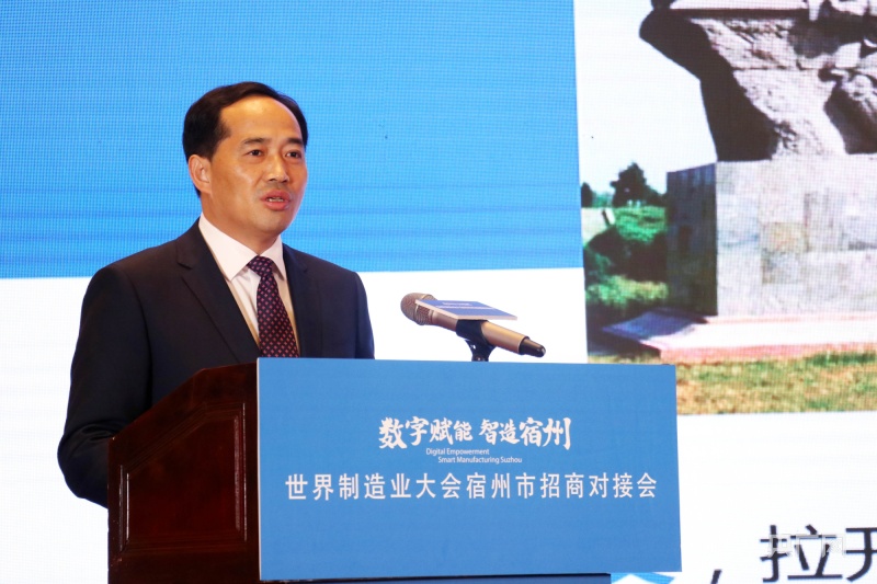 宿州市委副书记,市长王启荣致辞(徐鹏摄)