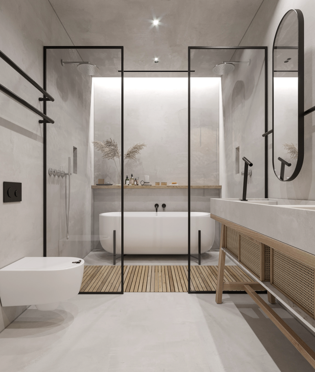 今日屋主丨这套90㎡超流行的微水泥风格简约又有温度