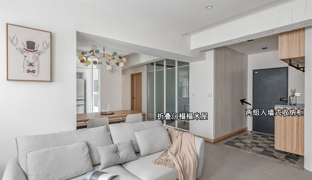 入户没玄关?学学他家的做法,还能多出一间房,储物设计绝了!休闲区蓝鸢梦想 - Www.slyday.coM