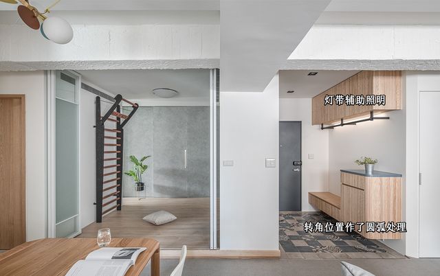 入户没玄关?学学他家的做法,还能多出一间房,储物设计绝了!休闲区蓝鸢梦想 - Www.slyday.coM