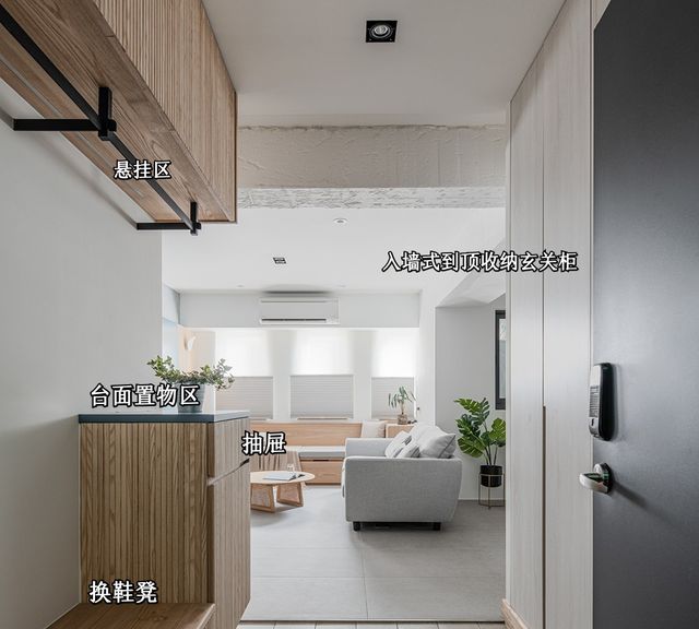 入户没玄关?学学他家的做法,还能多出一间房,储物设计绝了!休闲区蓝鸢梦想 - Www.slyday.coM