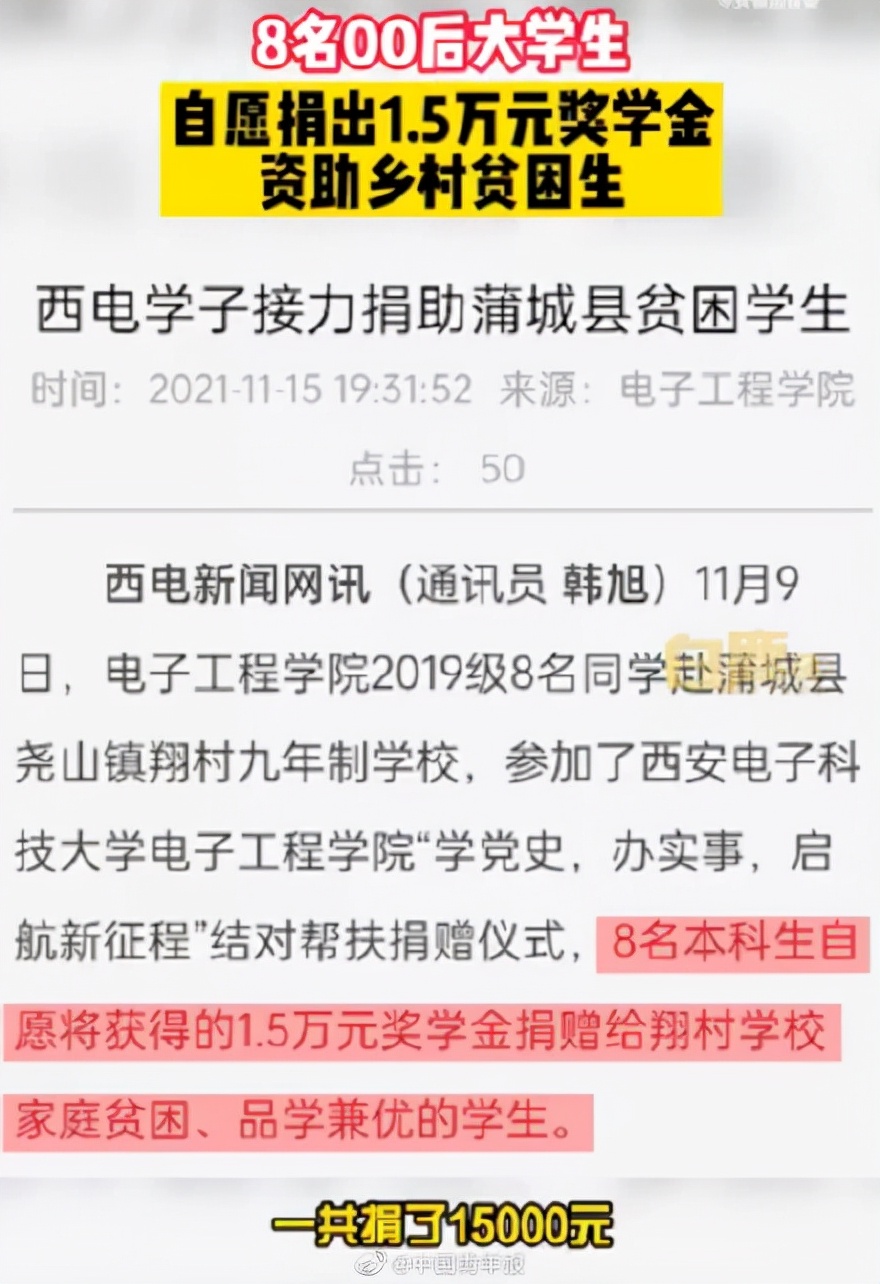 眼里有光，心中有爱！8名大三学生捐1.5万奖学金用于助学休闲区蓝鸢梦想 - Www.slyday.coM