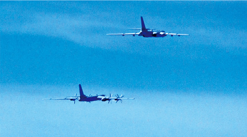 ▲资料图片：2019年7月23日，中国空军和俄罗斯空军首次联合空中战略巡航。新华社发（陈亮 摄）