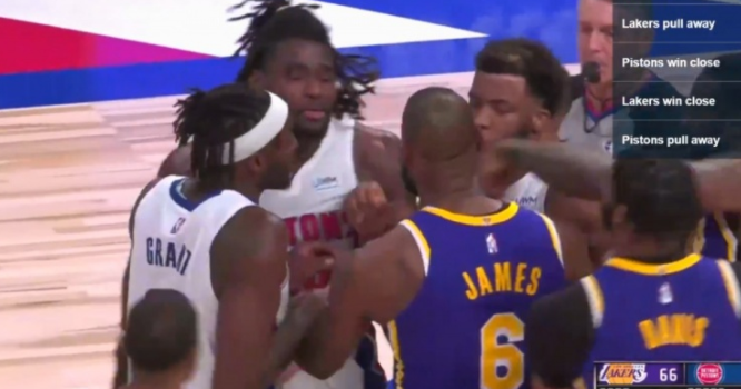 冲突！詹姆斯肘击活塞悍将，血流满面，生涯第二次直接被驱逐休闲区蓝鸢梦想 - Www.slyday.coM