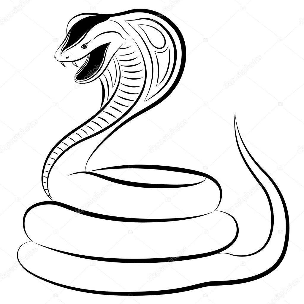 蛇简笔画恐怖幼儿图片