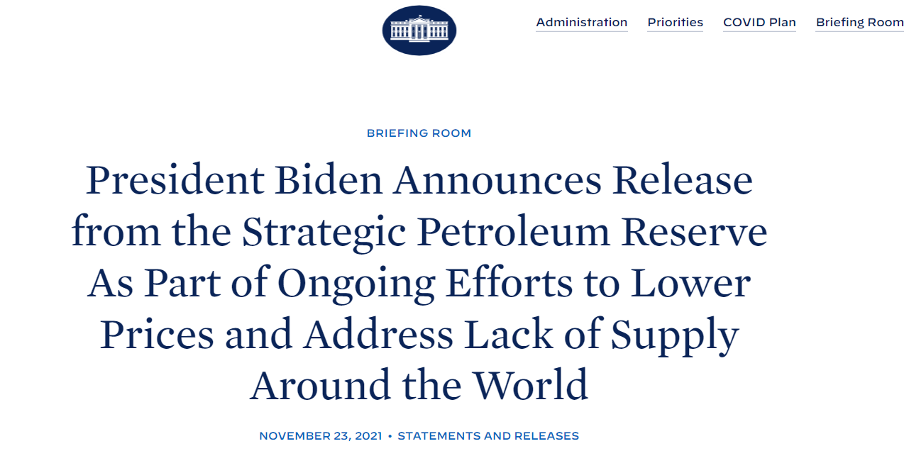 释放战略石油抗通胀？美国的算计深多了！休闲区蓝鸢梦想 - Www.slyday.coM