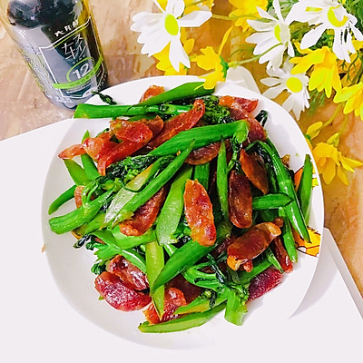 芥兰炒香肠|芥兰|香肠|昆布_新浪新闻