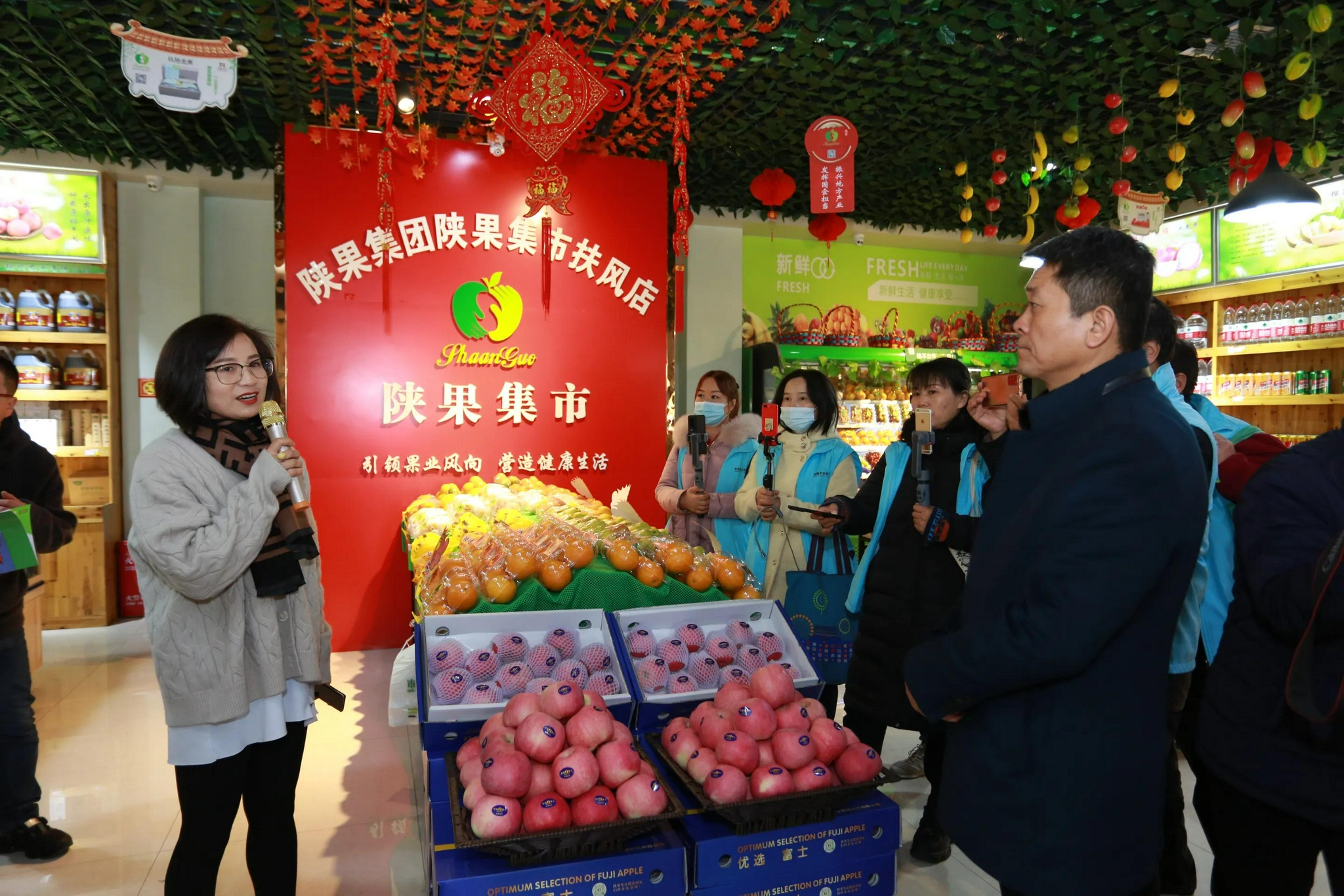 扶风苹果口福心福陕西果业产区行走进宝鸡扶风助力果业发展