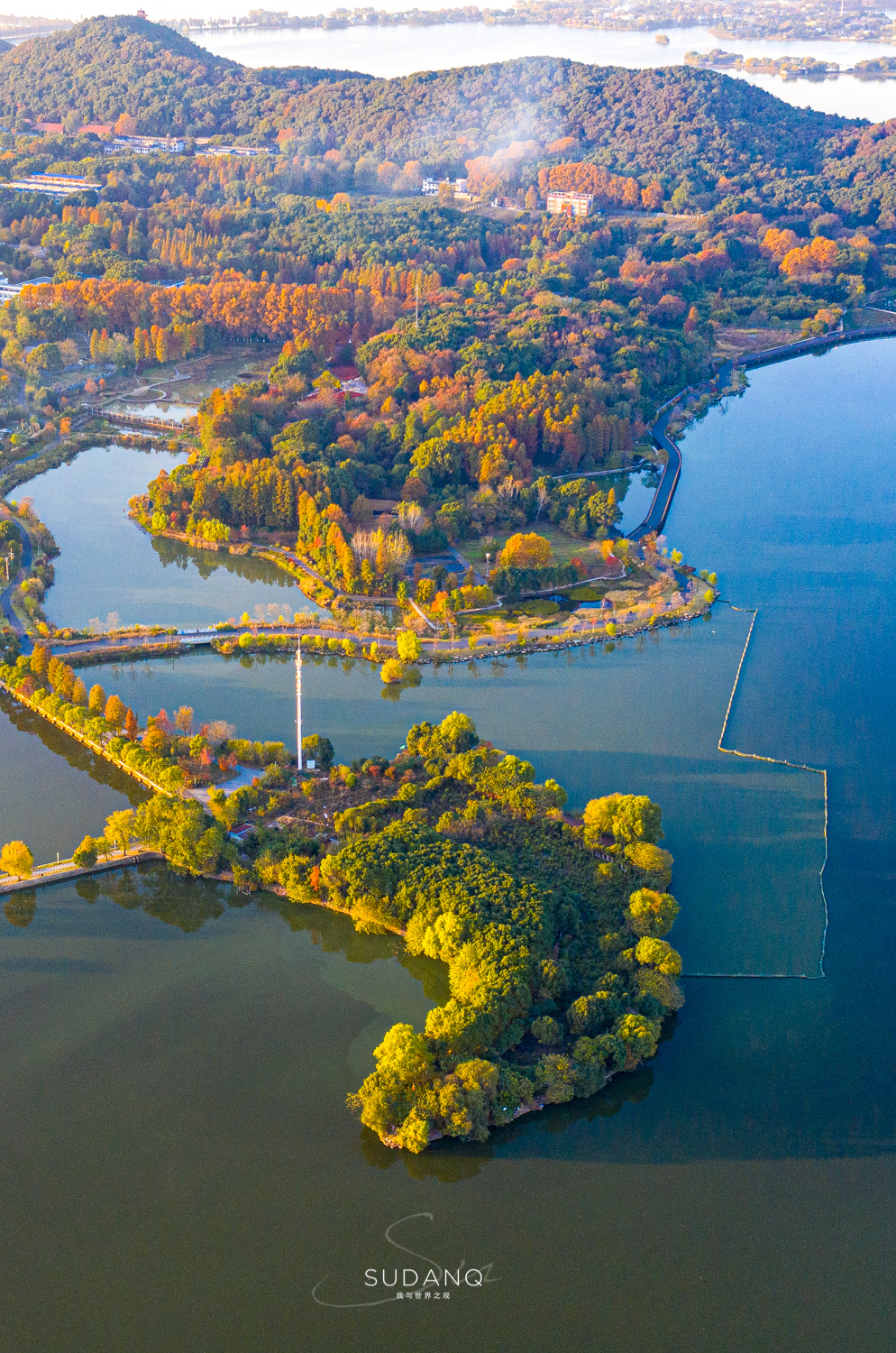 航拍东湖武汉处处是风景
